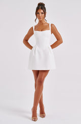Janiyah Mini Dress - Ivory Dress Babyboo Fashion Premium Exclusive Design