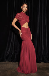Jaya Maxi Dress - Burgundy Dress Babyboo Fashion Premium Exclusive Design
