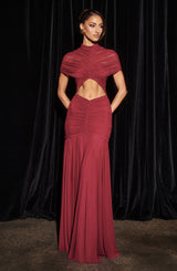 Jaya Maxi Dress - Burgundy Dress Babyboo Fashion Premium Exclusive Design
