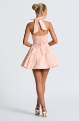 Jocelyn Mini Dress - Soft Peach Dress Babyboo Fashion Premium Exclusive Design