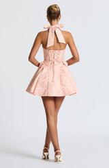 Jocelyn Mini Dress - Soft Peach Dress Babyboo Fashion Premium Exclusive Design