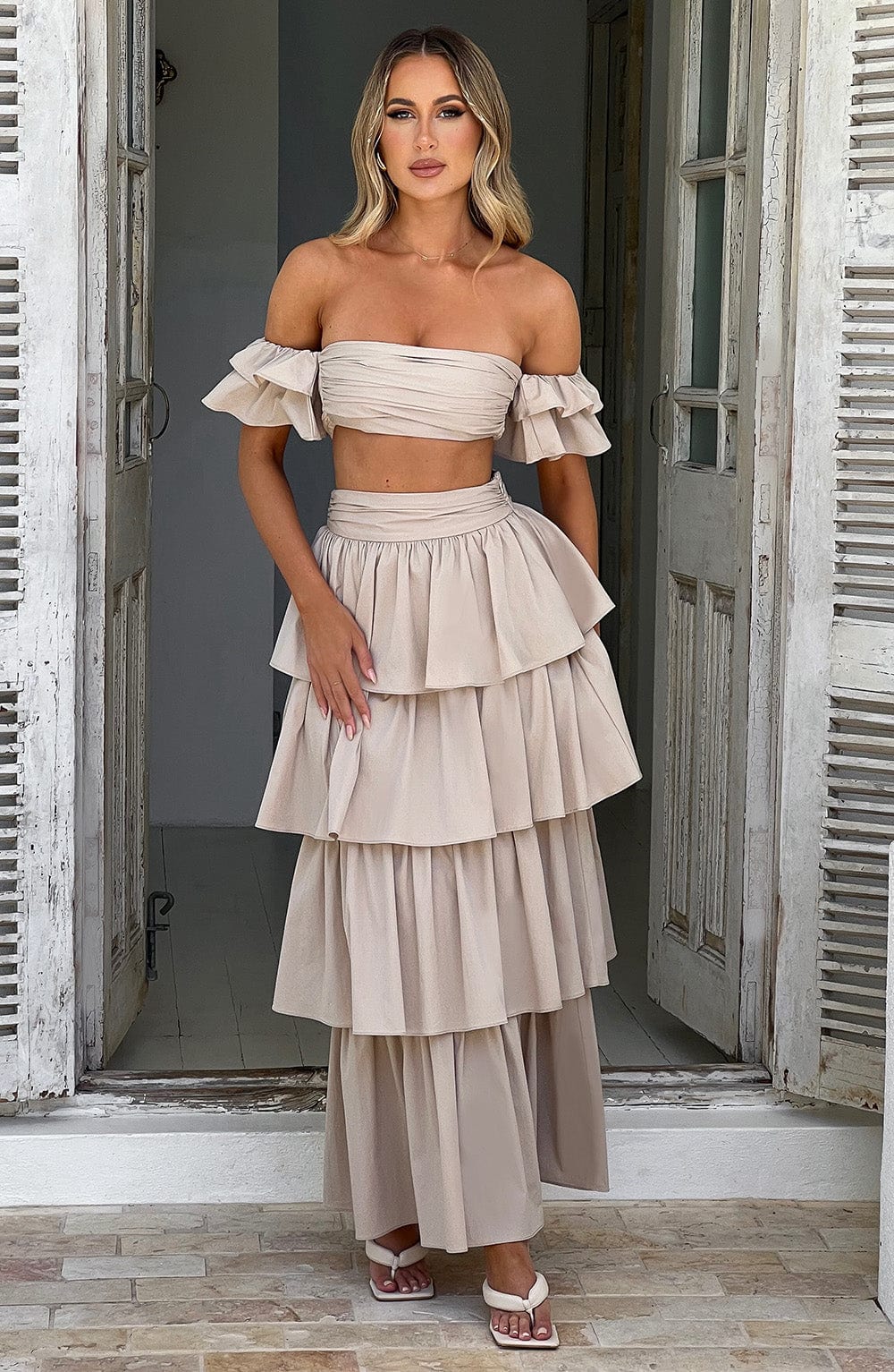 Jo Jo Maxi Skirt - Beige