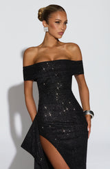 Joyce Maxi Dress - Black Sparkle Dress Babyboo Fashion Premium Exclusive Design