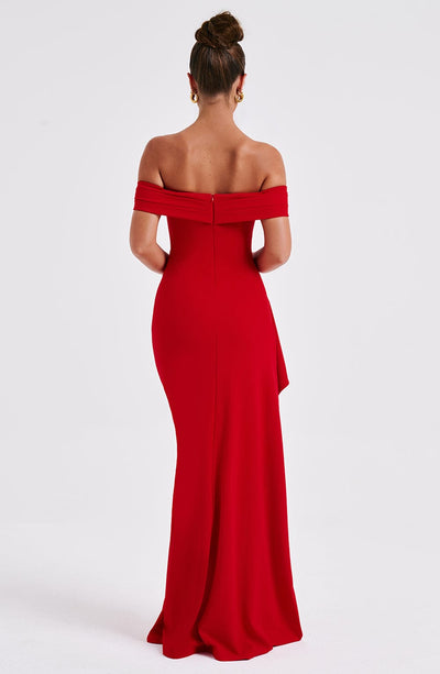Shop Formal Dress - Joyce Maxi Dress - Red sixth image