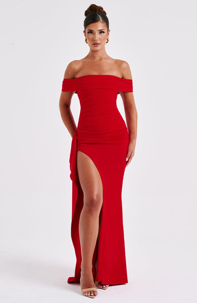 Shop Formal Dress - Joyce Maxi Dress - Red third image