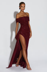 Joyce Maxi Dress - Wine Sparkle Dress Babyboo Fashion Premium Exclusive Design