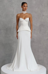 Kaia Maxi Skirt - Ivory Skirt Babyboo Fashion Premium Exclusive Design