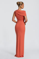 Kalina Maxi Dress - Burnt Orange Dress Babyboo Fashion Premium Exclusive Design