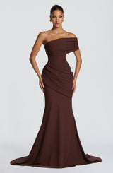 Kasia Gown - Plum Brown Dress Babyboo Fashion Premium Exclusive Design