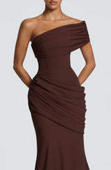 Kasia Gown - Plum Brown Dress Babyboo Fashion Premium Exclusive Design