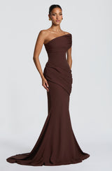 Kasia Gown - Plum Brown Dress Babyboo Fashion Premium Exclusive Design