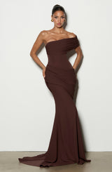 Kasia Gown - Plum Brown Dress Babyboo Fashion Premium Exclusive Design