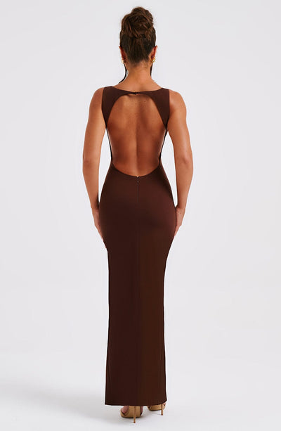 Collective Dress - Kassandra Maxi Dress - Chocolate image 5