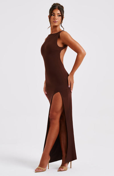 Collective Dress - Kassandra Maxi Dress - Chocolate image 1