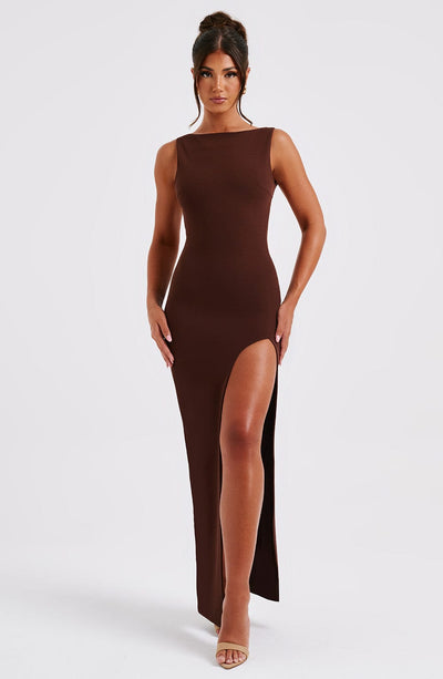 Collective Dress - Kassandra Maxi Dress - Chocolate image 3