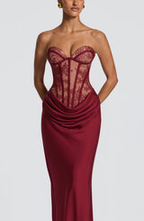 Kathleen Maxi Dress - Burgundy Dress Babyboo Fashion Premium Exclusive Design