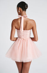 Keely Mini Dress - Soft Peach Dress Babyboo Fashion Premium Exclusive Design