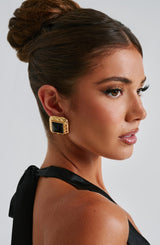 Kennedy Earrings - Black/Gold Accessories ONE SIZE Babyboo Fashion Premium Exclusive Design