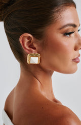 Kennedy Earrings - Ivory/Gold Accessories ONE SIZE Babyboo Fashion Premium Exclusive Design