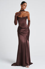 Kensington Maxi Dress - Plum Brown Dress Babyboo Fashion Premium Exclusive Design