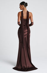 Kensington Maxi Dress - Plum Brown Dress Babyboo Fashion Premium Exclusive Design