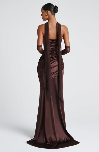 Collective Dress - Kensington Maxi Dress - Plum Brown image 3