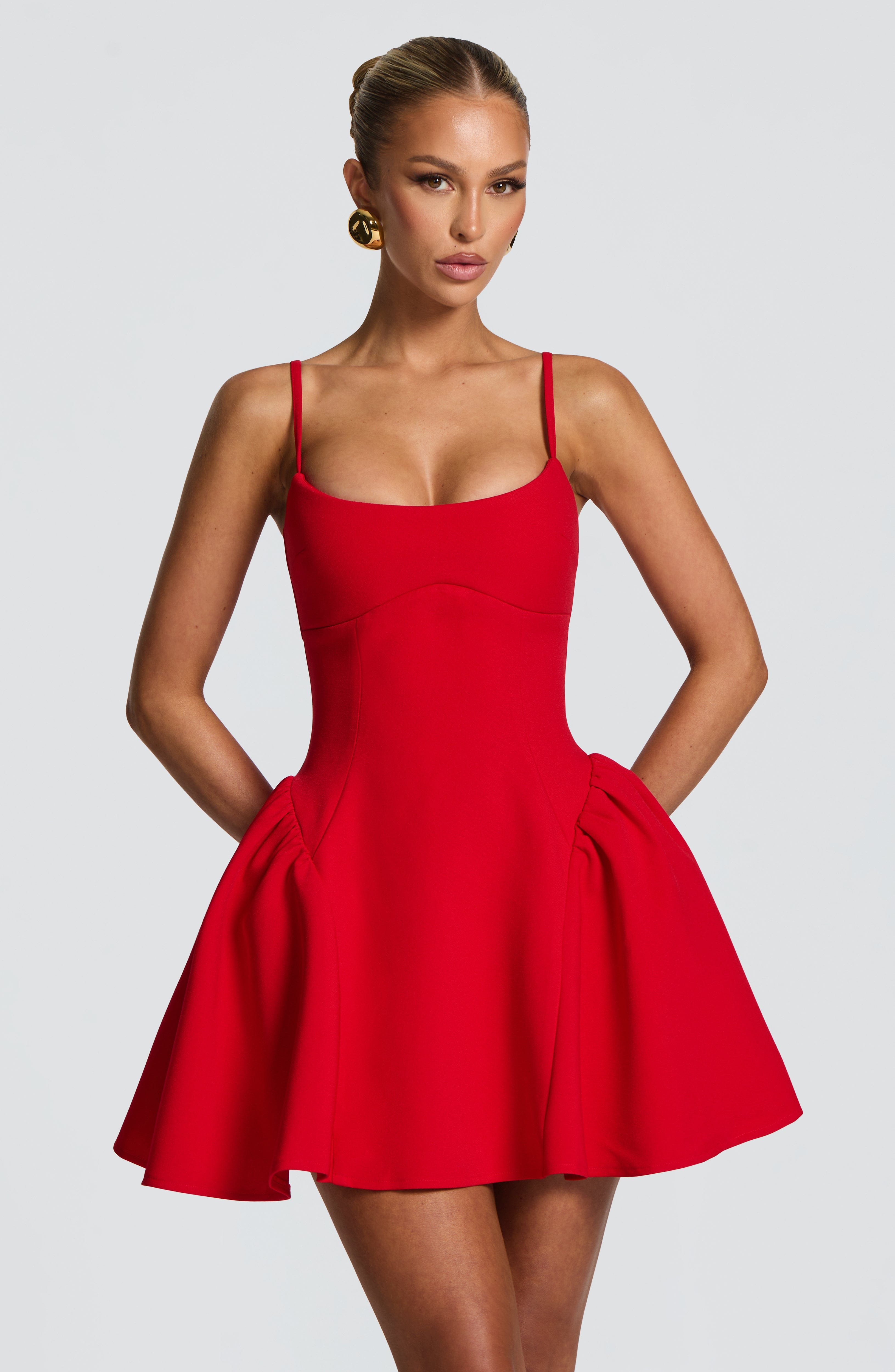 Babyboo Kiah Mini Dress in Red Size XS