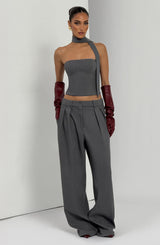 Kirsty Pants - Grey Marl Pants Babyboo Fashion Premium Exclusive Design