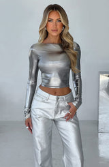 Kyranni Top - Gunmetal Tops XS Babyboo Fashion Premium Exclusive Design