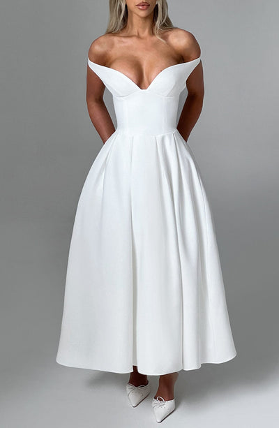 Lanetta Midi Dress - Ivory - View 3 | Shop Formal Dress