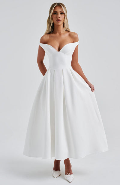 Lanetta Midi Dress - Ivory - View 6 | Shop Formal Dress