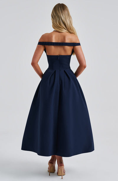 Collective Dress - Lanetta Midi Dress - Navy image 1