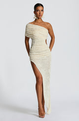 Laverna Midi Dress - Ivory Dress Babyboo Fashion Premium Exclusive Design