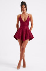 Leila Playsuit - Red Playsuit Babyboo Fashion Premium Exclusive Design