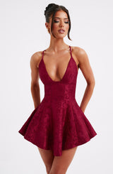 Leila Playsuit - Red Playsuit Babyboo Fashion Premium Exclusive Design