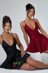 Leila Playsuit - Red Playsuit Babyboo Fashion Premium Exclusive Design