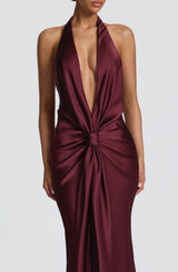 Linette Gown - Cherry Lacquer Dress Babyboo Fashion Premium Exclusive Design