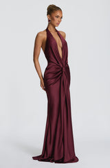 Linette Gown - Cherry Lacquer Dress Babyboo Fashion Premium Exclusive Design