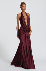 Linette Gown - Cherry Lacquer Dress Babyboo Fashion Premium Exclusive Design