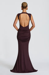 Lorenza Maxi Dress - Plum Dress Babyboo Fashion Premium Exclusive Design