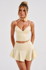 Louisa Mini Skirt - Lemon Skirt Babyboo Fashion Premium Exclusive Design