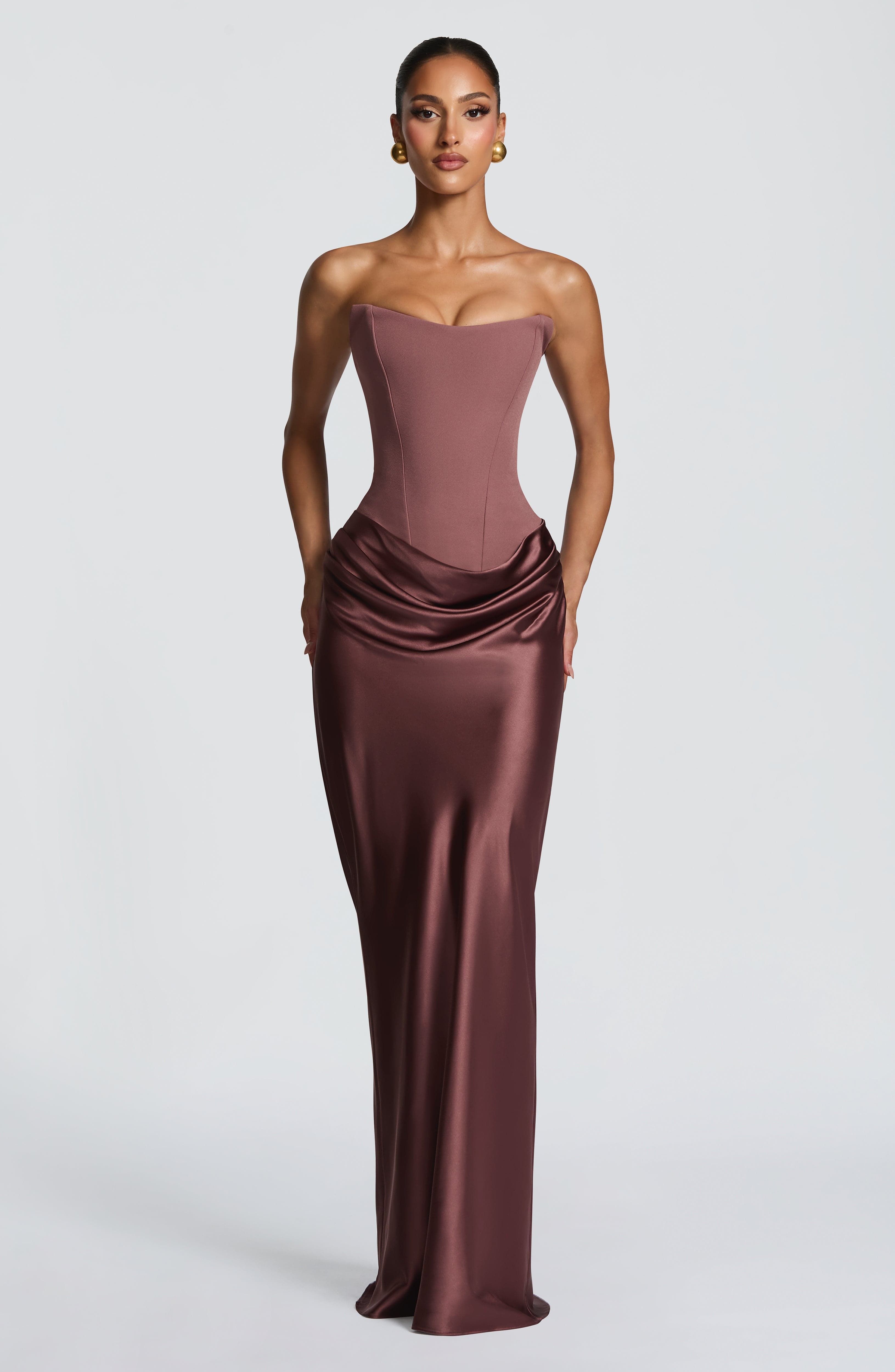 Babyboo Maggie Maxi Dress in Dusty Rose Size XXL