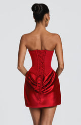 Maggie Mini Dress - Red Dress Babyboo Fashion Premium Exclusive Design