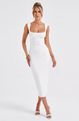 Malina Midi Dress - Ivory Dress Babyboo Fashion Premium Exclusive Design