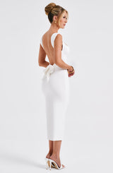 Malina Midi Dress - Ivory Dress Babyboo Fashion Premium Exclusive Design