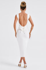 Malina Midi Dress - Ivory Dress Babyboo Fashion Premium Exclusive Design