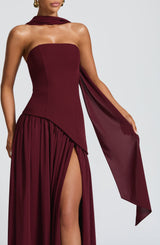 Maliyah Maxi Dress - Cherry Lacquer Dress Babyboo Fashion Premium Exclusive Design