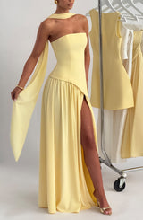 Maliyah Maxi Dress - Lemon Dress Babyboo Fashion Premium Exclusive Design