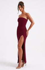 Marcia Maxi Dress - Burgundy Dress Babyboo Fashion Premium Exclusive Design