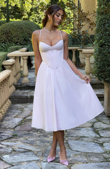 Mariella Midi Dress - Blush Dress Babyboo Fashion Premium Exclusive Design